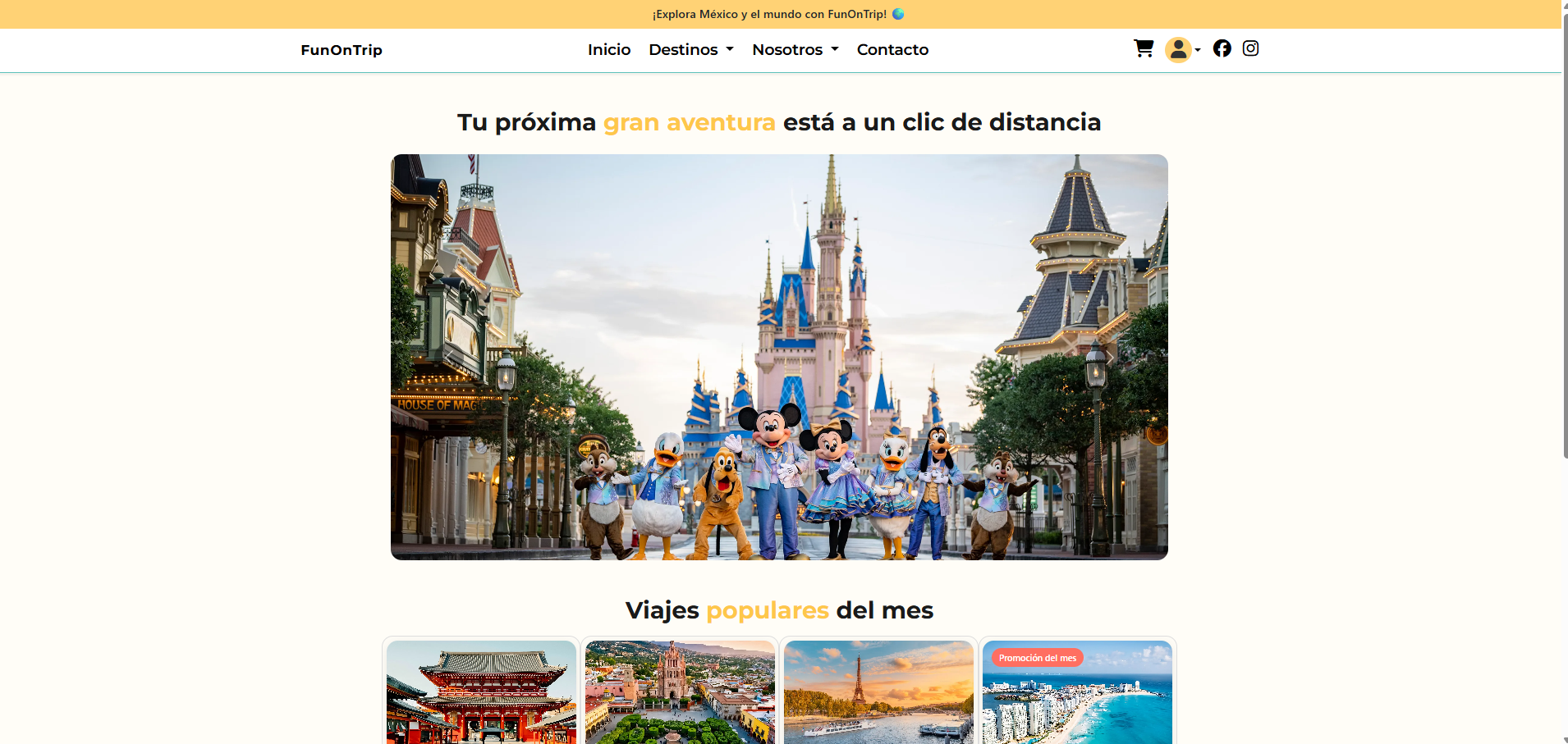 Vista previa del proyecto funontrip